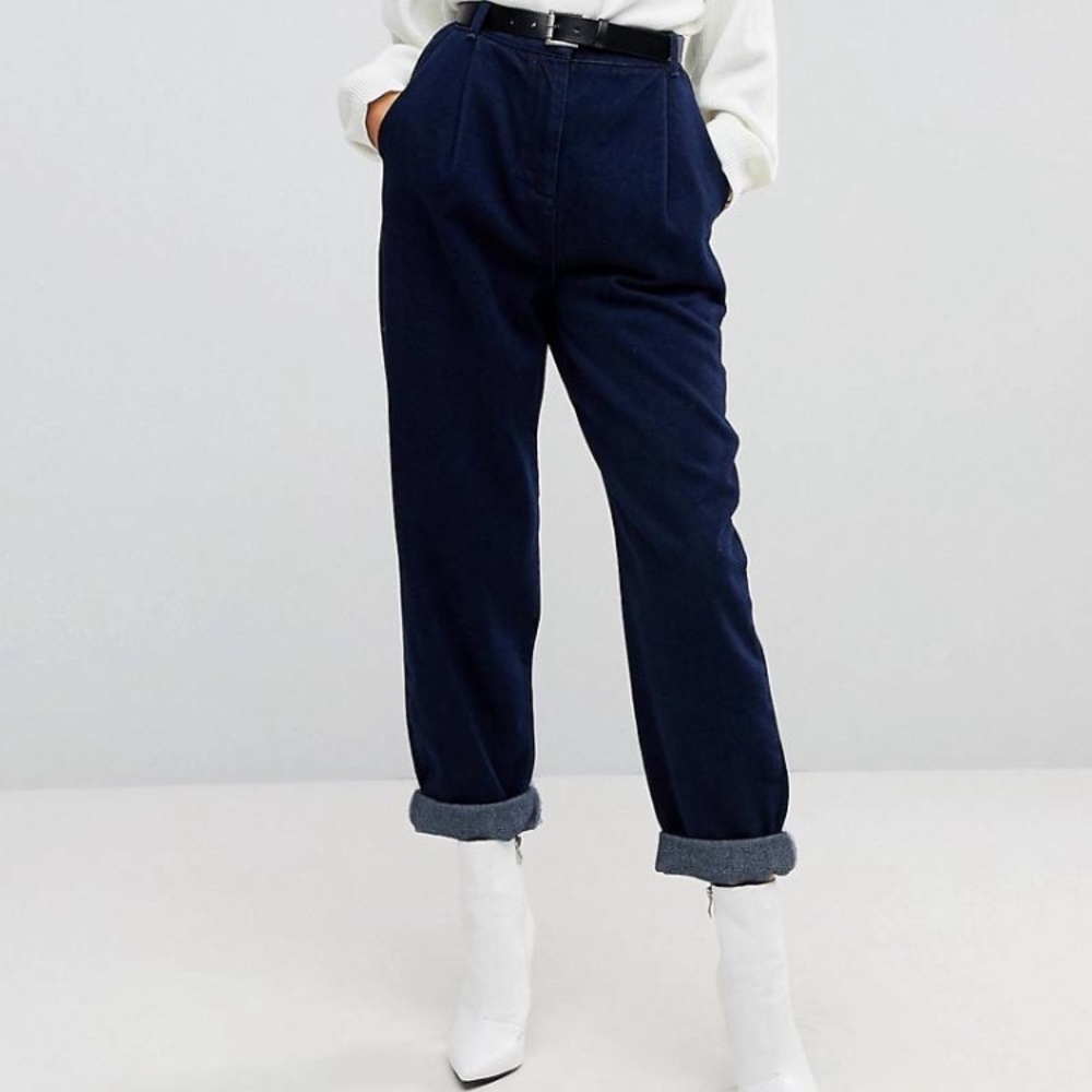 ASOS Tapered Jeans with Belt, Indigo Blue Pant